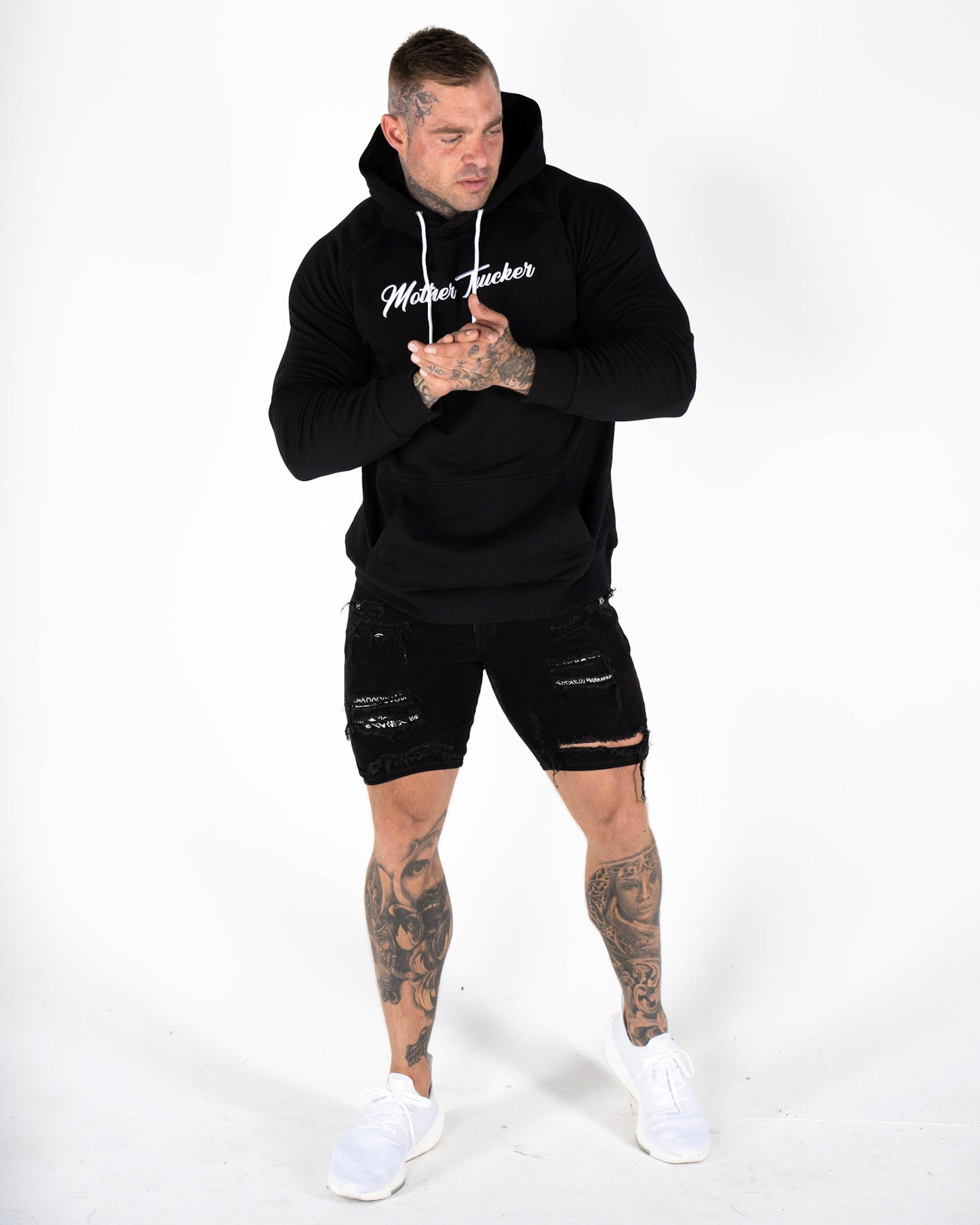 Mother Trucker Black/White Men's Hoodie