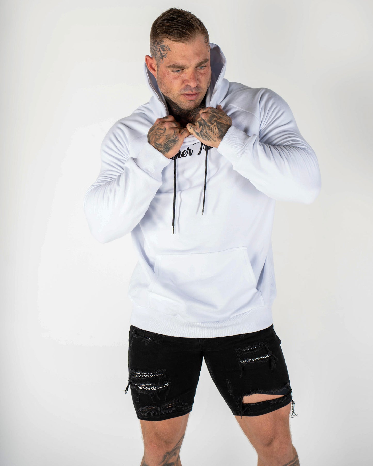 Mother Trucker White/Black Men's Hoodie