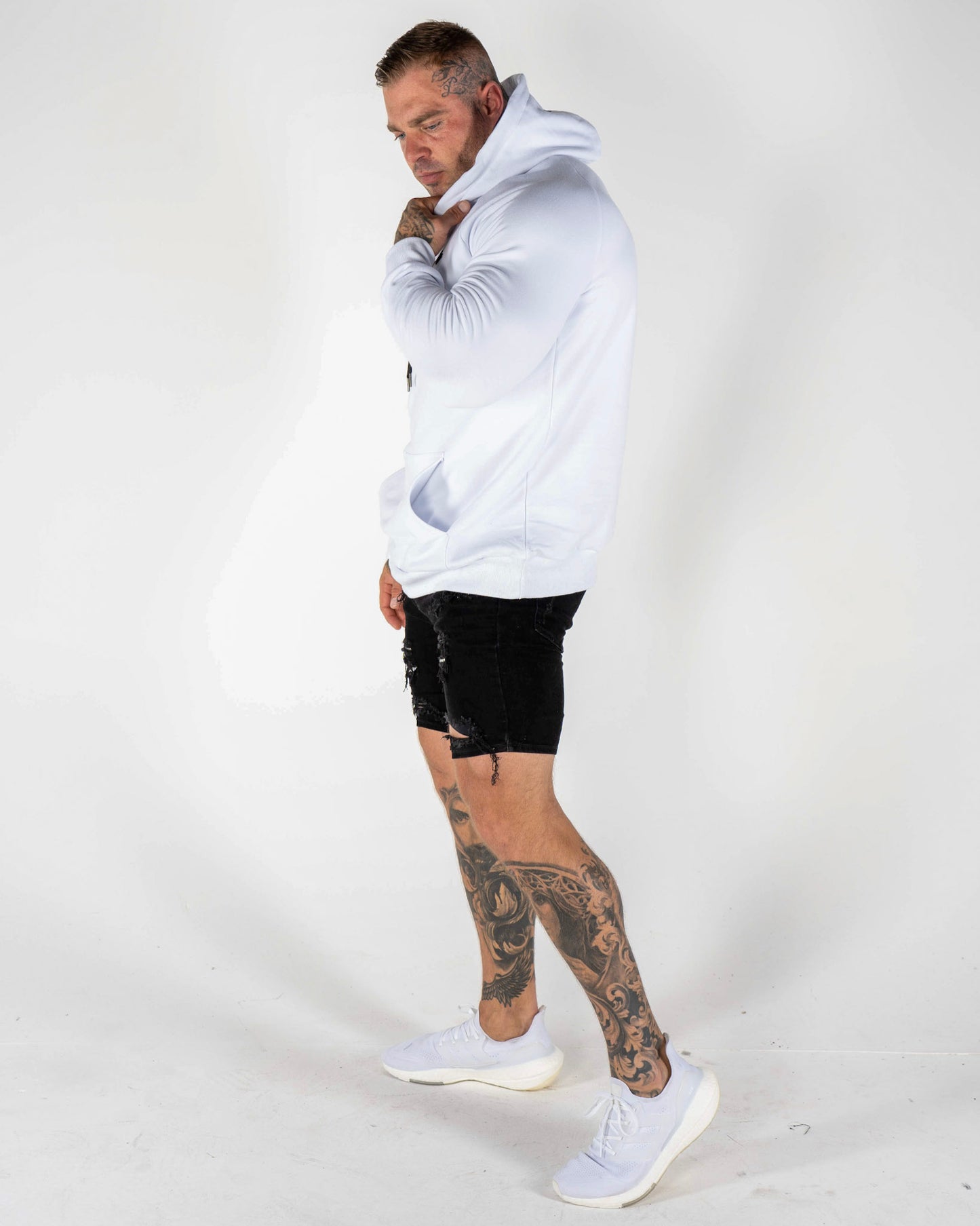 Mother Trucker White/Black Men's Hoodie