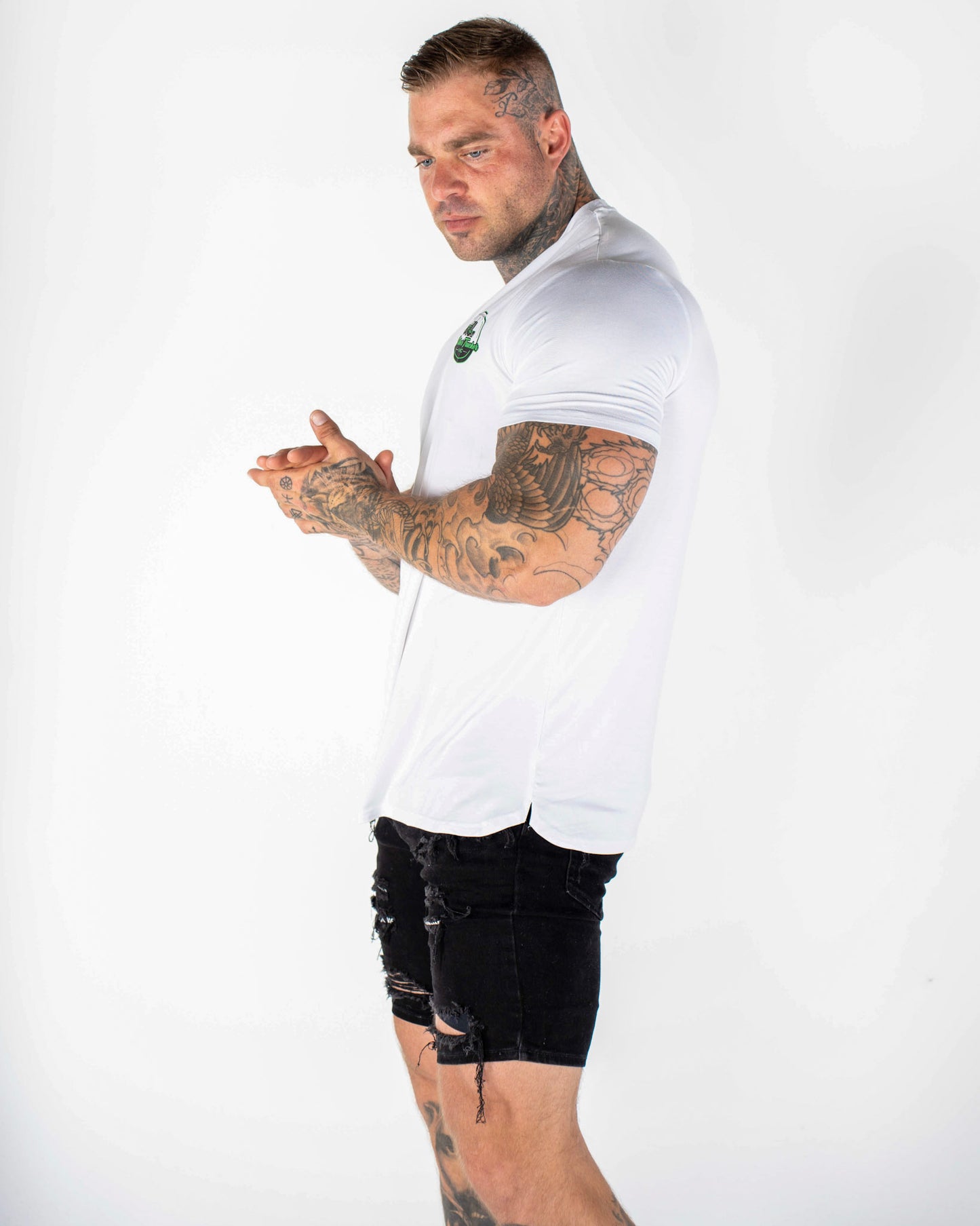 Men's Classic Mother Trucker White Bamboo T-Shirt