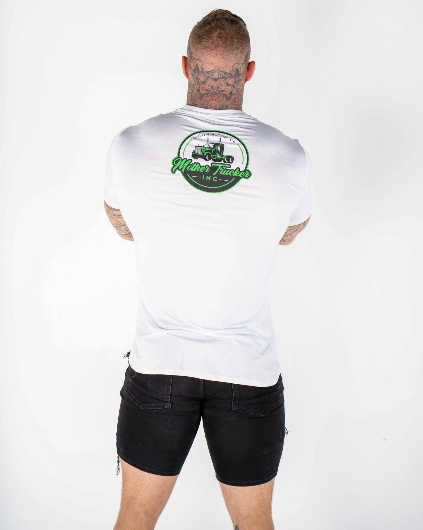 Men's Classic Mother Trucker White Bamboo T-Shirt