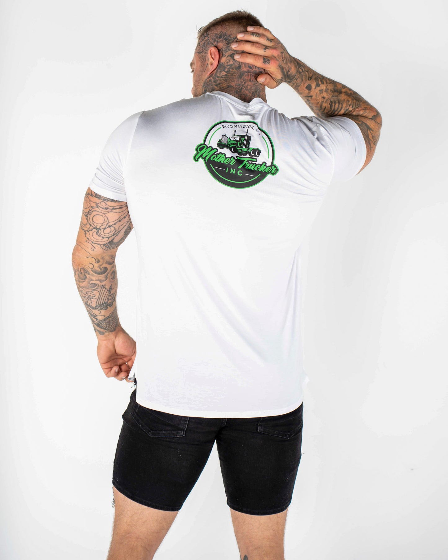 Men's Classic Mother Trucker White Bamboo T-Shirt