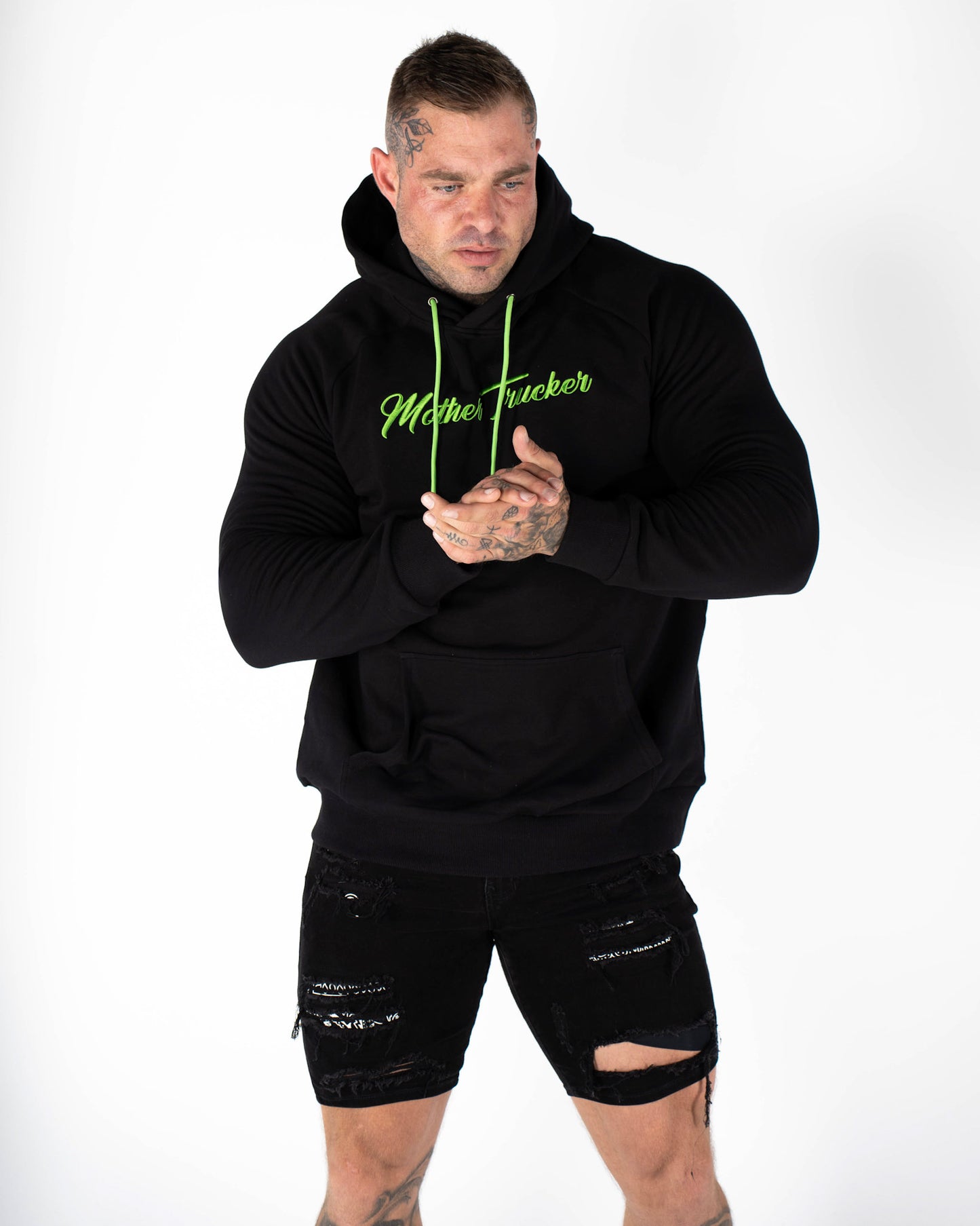 Mother Trucker Black/Green Men's Hoodie