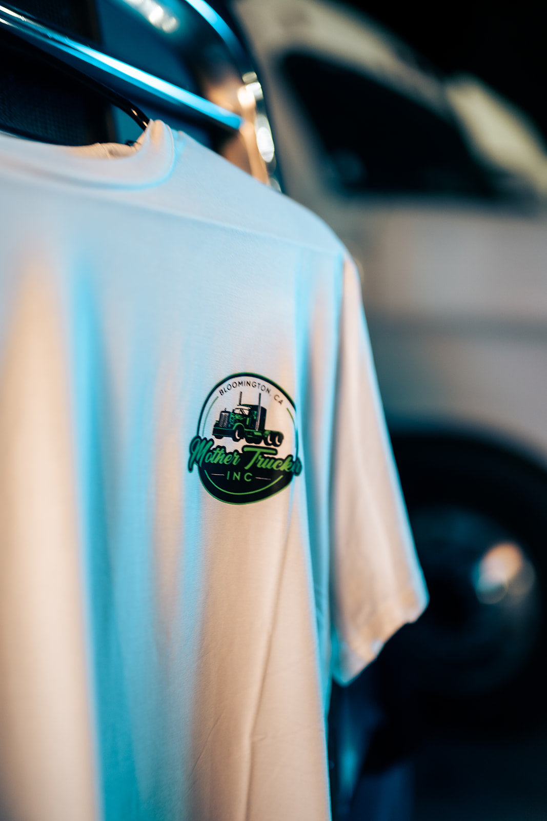 Men's Classic Mother Trucker White Bamboo T-Shirt