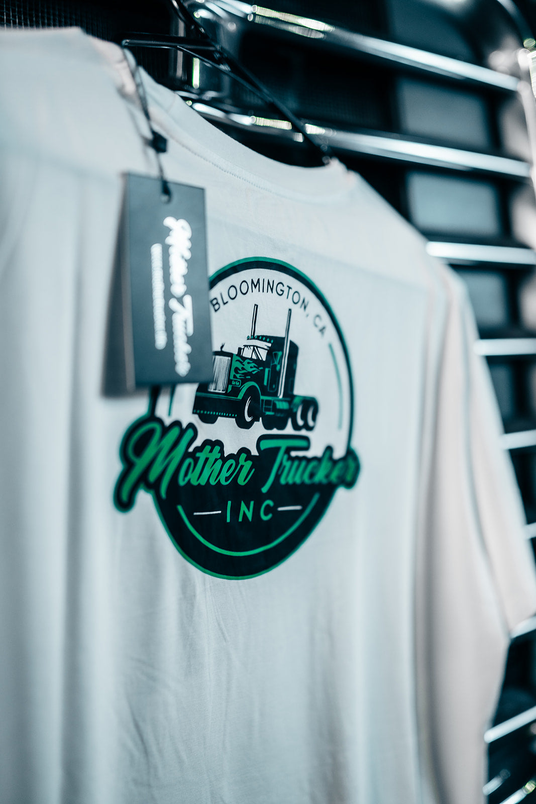 Men's Classic Mother Trucker White Bamboo T-Shirt