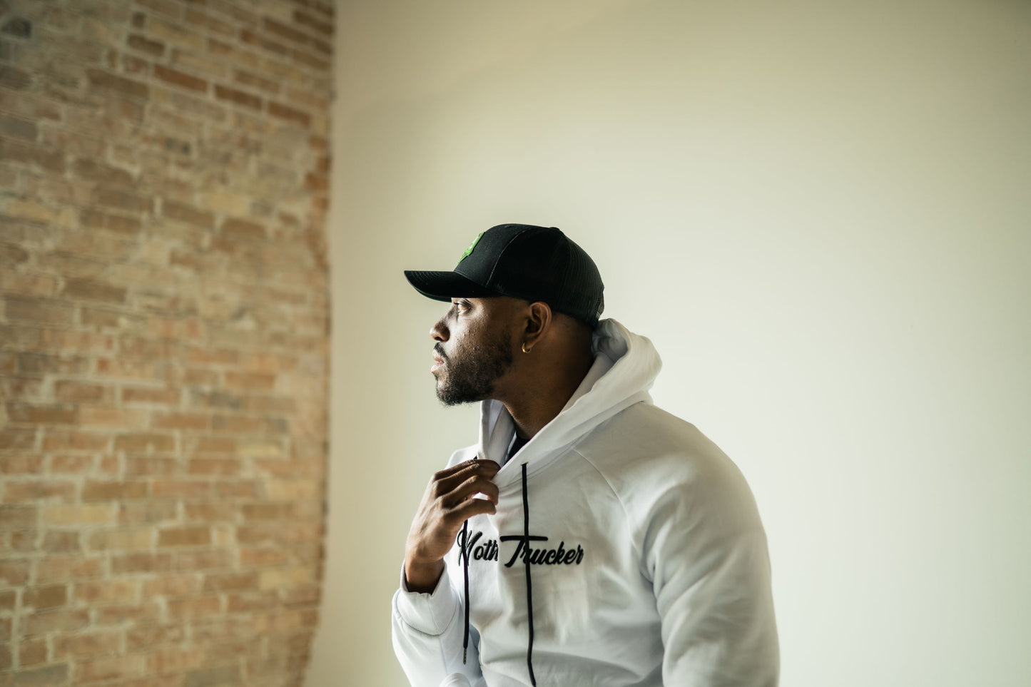 Mother Trucker White/Black Men's Hoodie