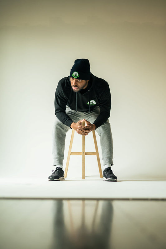 Mother Trucker Black/Green Retro Men's Hoodie