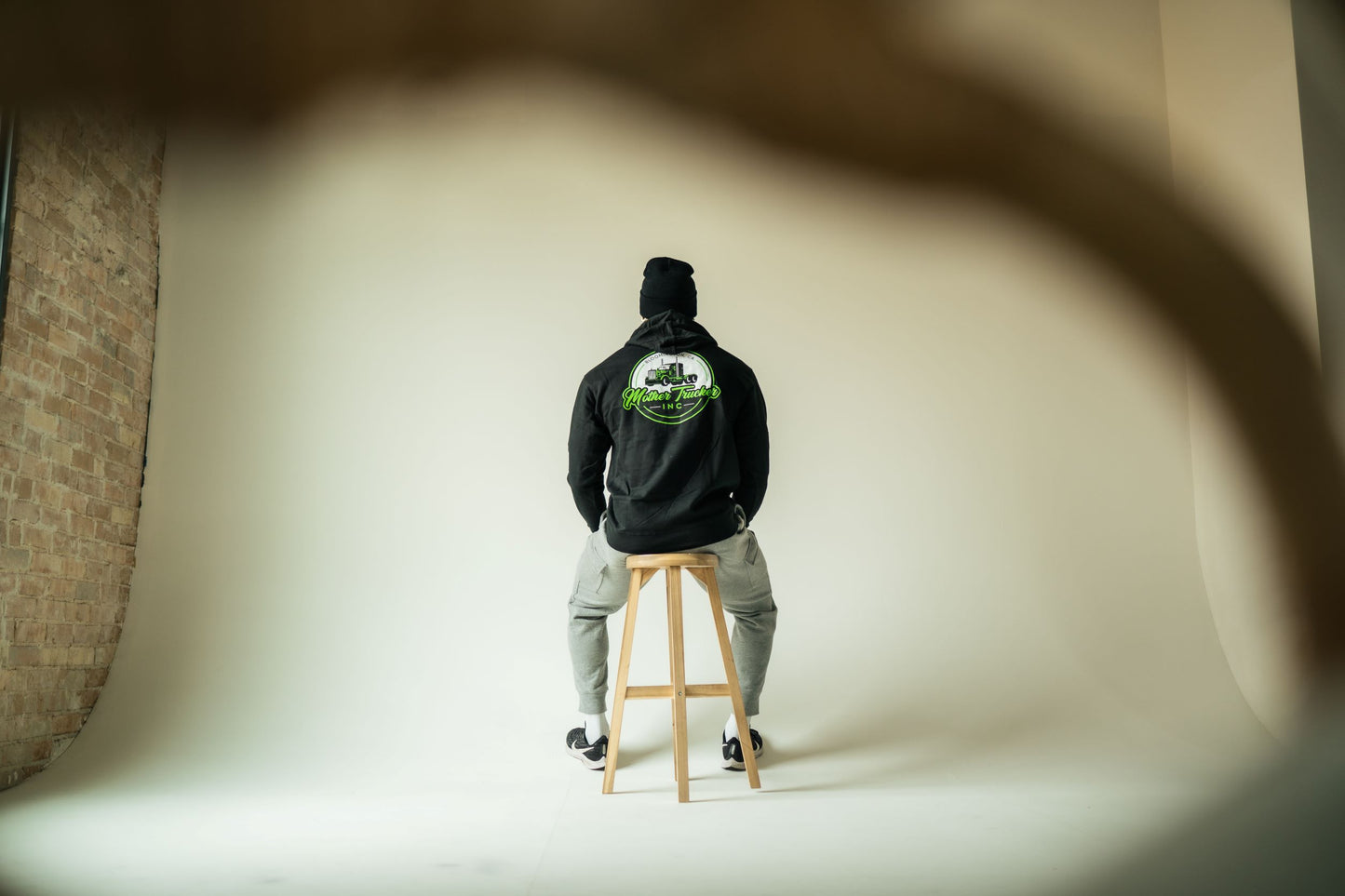 Mother Trucker Black/Green Retro Men's Hoodie