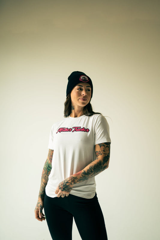 Women's Bamboo White Mother Trucker T-Shirts