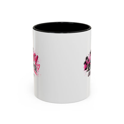 Mother Trucker Accent Coffee Mug — Pink