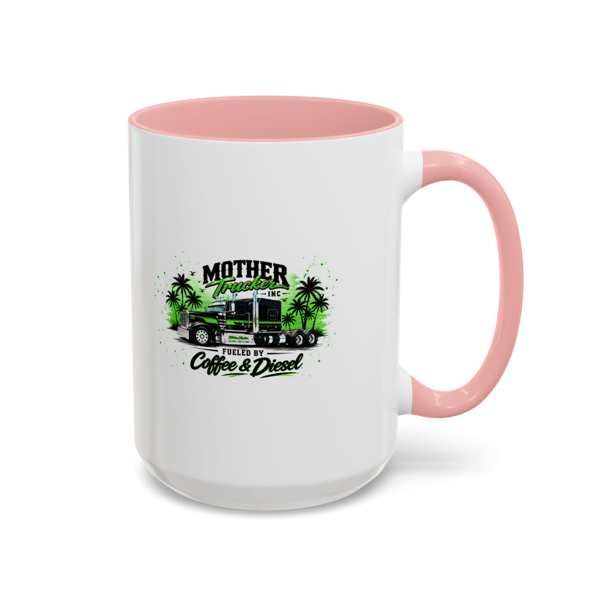 Mother Trucker Accent Coffee Mug — Green