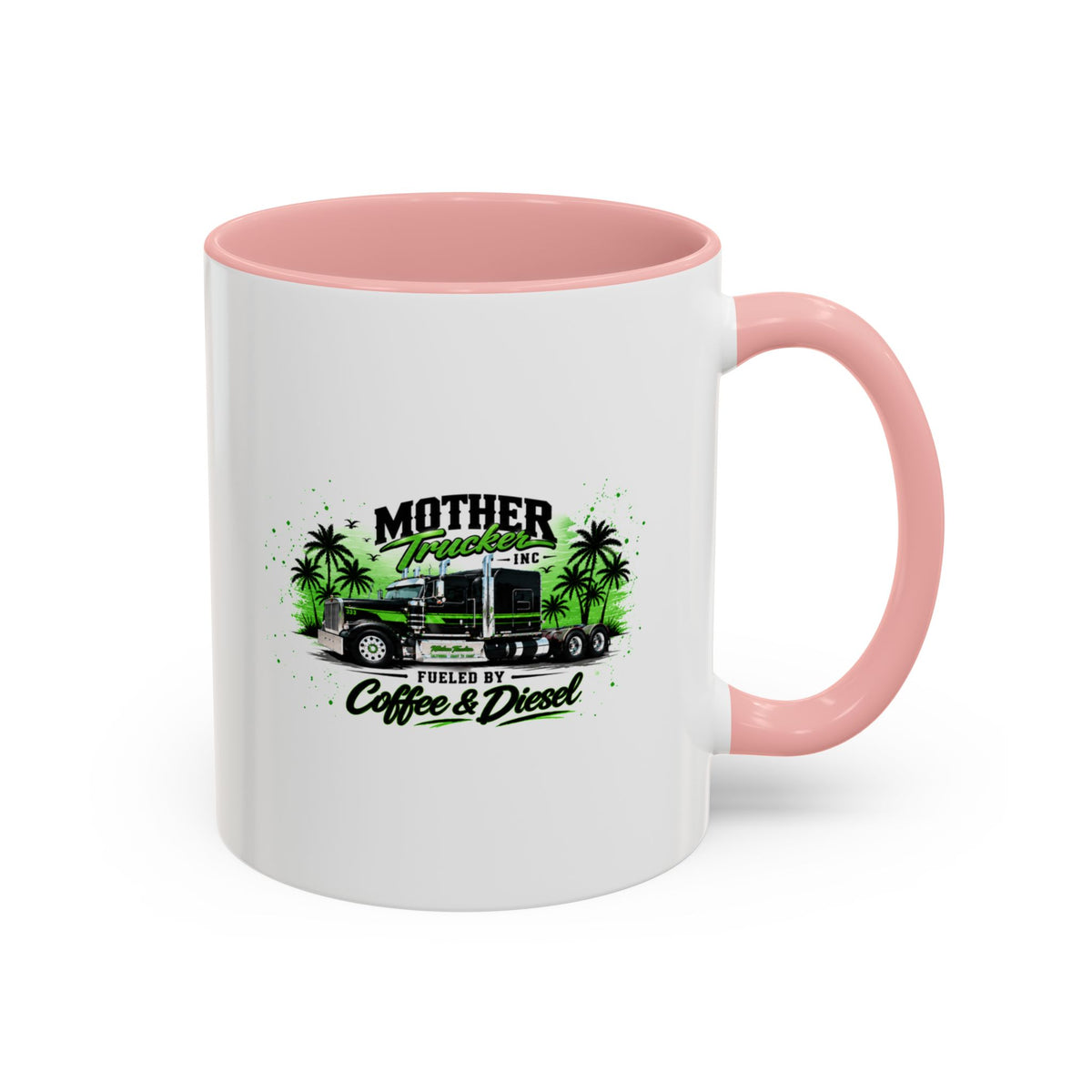 Mother Trucker Accent Coffee Mug — Green