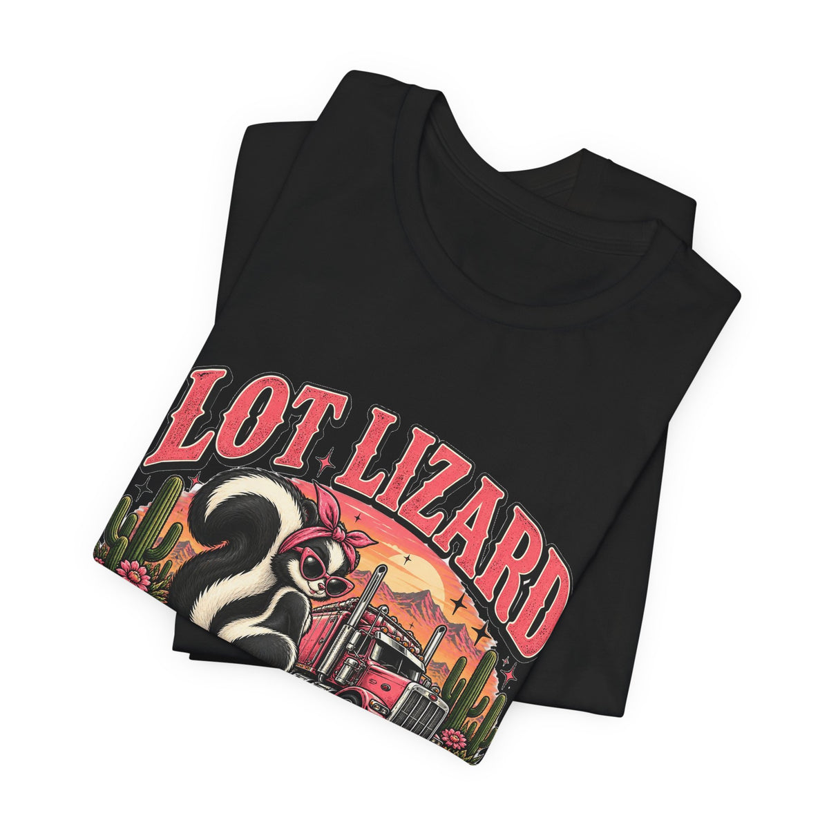 Lot Lizard Repellent T-Shirt, Funny Truck Driver Shirt, Truck Stop Humor Tee, Mother Trucker Semi Tee – Pink