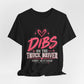 Dibs On The Truck Driver Women's T-Shirt, Trucker's Wife Girlfriend Tee, Funny Trucker Love Shirt, Mother Trucker – Pink