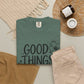 Good Things Take Time Floral Inspirational T-Shirt