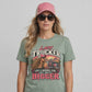 Lady Trucker Like A Normal Girl Just Drives Bigger Women's T-Shirt, Female Truck Driver Tee, Mother Trucker – Pink